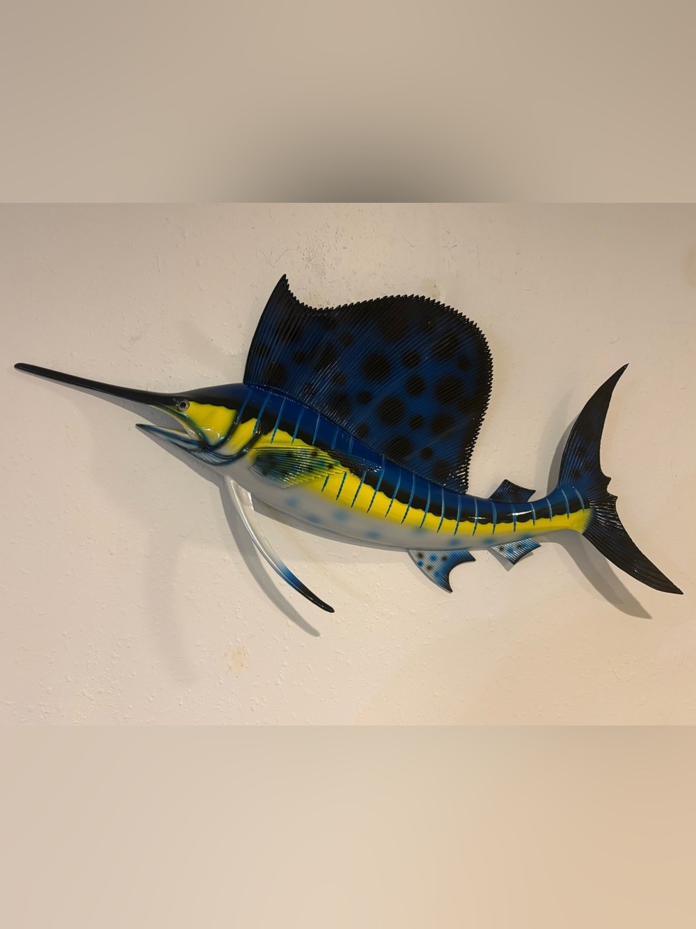 Sailfish, 28” Wall Hanging. Beach & Nautical Decor. Marlin Fishing.